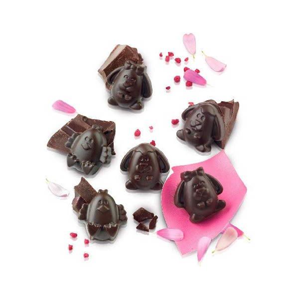 Easter Friends Silikomart stampo silicone per 12 ovetti cioccolato amici della pasqua