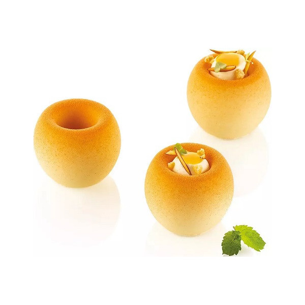 Secret 40 Silikomart: stampo in silicone bianco effetto 3D per 12 mini porzioni bicchierini di ø4,5xh3,6 cm e volume 4 cl