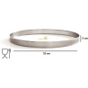 Anello micro-forato in acciaio inox, fascia di ø15xh2 cm da Decora, per crostatine tonde Anello micro-forato in acciaio inox, fascia di ø15xh2 cm da Decora, per crostatine tonde