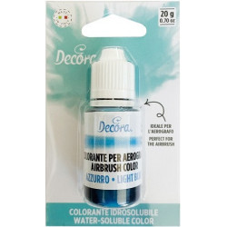 Colorante idrosolubile liquido azzurro, ad uso alimentare, per aerografo, 20 g da Decora