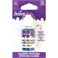 Colorante liposolubile liquido viola, ad uso alimentare, da 15 g, di Decora
