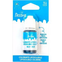 Colorante liposolubile liquido blu, ad uso alimentare, in bottiglia da 15 g, di Decora