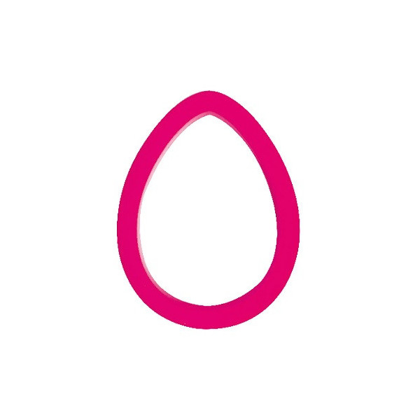 Tagliapasta uovo Decora: sagoma in plastica a forma di uovo 8x5,5xh2 cm