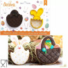 Tagliapasta cestino e bunny Decora: set 2 sagome in plastica a forma di cestino 6x6,5xh2,2 cm e coniglio 4,5x7,5xh2,2 cm