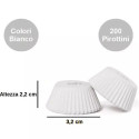 200 Pirottini mini muffin bianchi in carta forno di diametro 32 mm altezza 22 mm