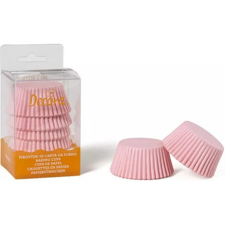 Set di 75 pirottini per muffin in carta forno rosa, antiaderente, di ø5xh3,2 cm da Decora