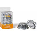 Pirottini Muffin Decora in Carta Argento – Set 60 Pezzi Ø5×h3,2 cm per Dolci e Cupcake
