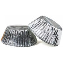 Set 60 pirottini per muffin in carta forno color argento di diametro 5 cm altezza 3,2 cm da Decora
