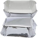 Set di 20 pirottini per mini plum-cake in carta forno antiaderente color argento da 8x5xh3,2 cm di Decora