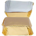Set di 20 pirottini per mini plum-cake in carta forno antiaderente color oro da 8x5xh3,2 cm di Decora