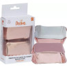 Set di 20 pirottini color rose gold per mini plum cake in carta da forno antiaderente di dimensioni 8x5xh3,2 cm da Decora