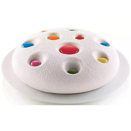 Luna Silikomart: stampo in silicone grigio per torte tonde diametro 22 cm ed altezza 6 cm