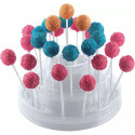 Pop stand white Silikomart: espositore 3 piani bianco per cake pops easy pops e finger mini su stecco ø22,5xh11 cm