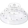 Pop stand white Silikomart: espositore 3 piani bianco per cake pops easy pops e finger mini su stecco ø22,5xh11 cm