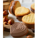 Duo Cuore Decora: coppia di stampi silicone con 6 cuori 6,8x6,3xh2,3 cm ideali per biscotto gelato