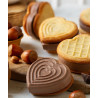 Duo Cuore Decora: coppia di stampi silicone con 6 cuori 6,8x6,3xh2,3 cm ideali per biscotto gelato