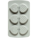 Duo Cuore Decora: coppia di stampi silicone con 6 cuori 6,8x6,3xh2,3 cm ideali per biscotto gelato