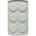 Duo Fiore Decora: coppia di stampi silicone con 6 fiori ø6,7xh2,3 cm ideali per biscotto gelato