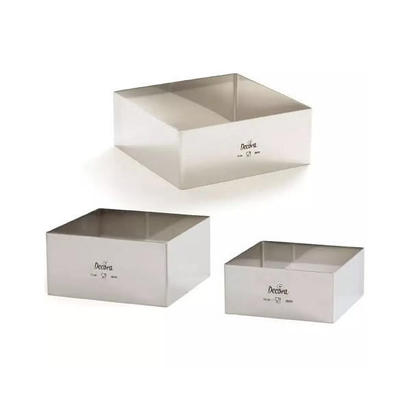 Da 24 a 30 cm cornice quadrata in acciaio inox altezza 4,5 cm da Decora
