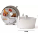 Stampo angel food cake di ø25xh11,5 cm da Decora: tortiera per chiffon cake in alluminio anodizzato