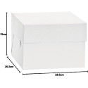 Scatola quadrata per dolci 26,5x26,5 cm ed altezza 15 cm in cartoncino uso alimentare colore bianca