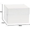 Scatola quadrata per dolci 26,5x26,5 cm ed altezza 15 cm in cartoncino uso alimentare colore bianca