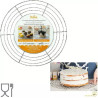 Griglia raffredda torte e di colaggio tonda in acciaio inox diametro 32 cm da Decora Griglia raffredda torte e di colaggio tonda in acciaio inox diametro 32 cm da Decora