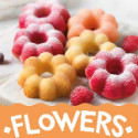 Flowers Decora (Ø7,5×H2,3cm) – Teglia in Acciaio Antiaderente per 6 Ciambelle a Forma di Fiore
