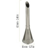 Bocchetta numero 230 o Cornetto Speciale per farcitura in acciaio inox ø1,8xh6,3 cm da Decora