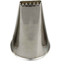 Bocchetta numero 47 o Cornetto intreccio Liscio / Zigrinato n. 47 in acciaio inox da Decora