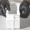 Kit Woody 1100 o Catasta di legna 24x10 cm h 8 cm in silicone bianco con supporto in plastica da Silikomart