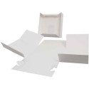 Scatola quadrata per dolci con coperchio 20,5x20,5xh15 cm in cartoncino bianco Decora