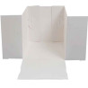 Scatola rettangolare per dolci con coperchio lato 30,5x40,5xh25 cm in cartoncino bianco Decora