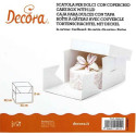 Scatola quadrata per dolci 26,5x26,5 cm ed altezza 15 cm in cartoncino uso alimentare colore bianca