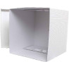 Scatola rigida quadrata per torte alte 36x36xh25 cm con coperchio in cartoncino bianco rigido e rigato da Decora