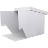 Scatola rigida quadrata per torte alte 36x36xh25 cm con coperchio in cartoncino bianco rigido e rigato da Decora