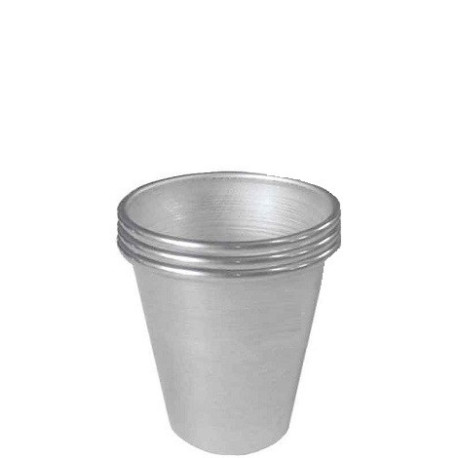 Set di 3 formine per babà medi: stampi da forno, in alluminio puro professionale di diametro 6 cm, altezza 6 cm