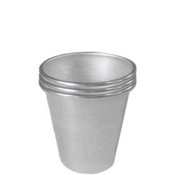 Set di 3 formine per babà grande: stampi da forno, in alluminio professionale di diametro 7 cm ed altezza 8 cm