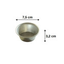 Formina creme caramel o formina muffin tonda in alluminio di ø7,5 x h 3,2 cm