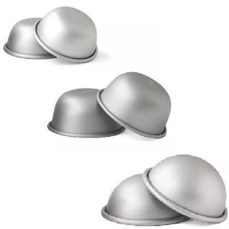 Stampi mezza sfera in alluminio anodizzato Da ø5 a ø10 cm confezioni DA 3 o 10 semisfere Decora