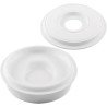 Kit Game 1200 Silikomart: set 2 stampi in silicone bianco per torta tonda ad incastro verticale di ø18xh2 cm
