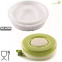 Kit Game 1200 Silikomart: set 2 stampi in silicone bianco per torta tonda ad incastro verticale di ø18xh2 cm