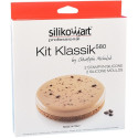 Kit Klassik 580 Silikomart: set due stampi in silicone 1 per base cotte e 1 per mousse o cremosi ø15,7xh1,5 cm