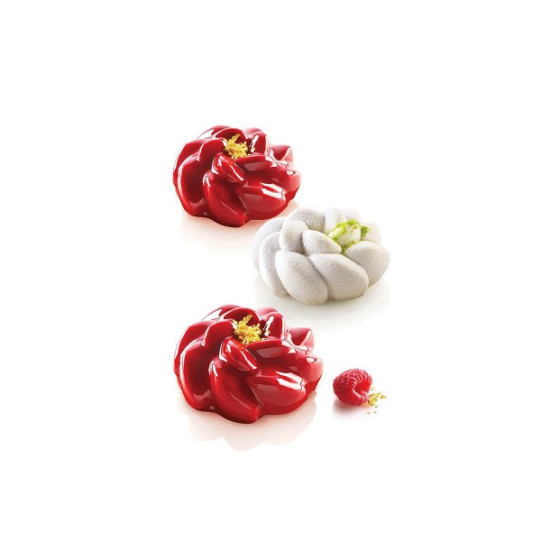 Fleur 90 Silikomart: stampo in silicone bianco per 6 fiori di ø9,9xh3,5 cm