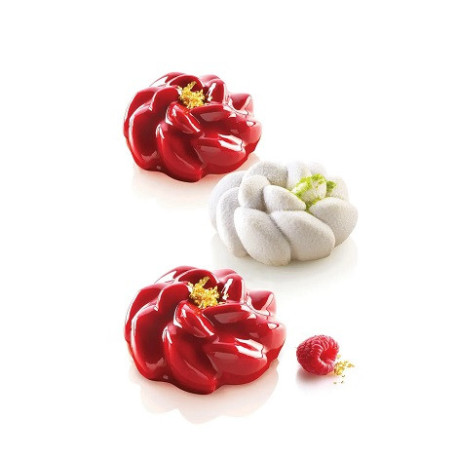 Fleur 90 Silikomart: stampo in silicone bianco per 6 fiori di ø9,9xh3,5 cm