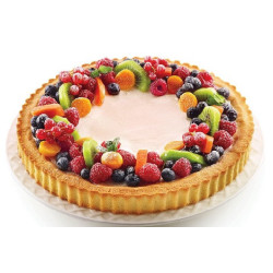 Flan Pan 26 cm Silikomart: stampo crostata tonda in silicone con anello di sicurezza