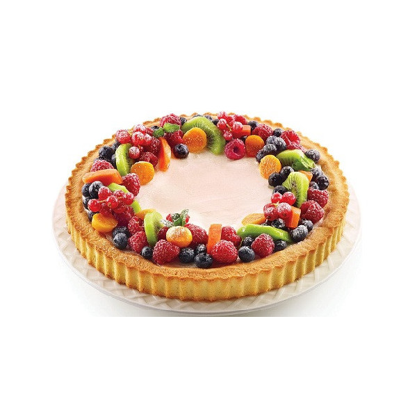 Flan Pan 26 cm Silikomart: stampo crostata tonda in silicone con anello di sicurezza
