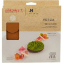 Verza 12 Silikomart: stampo silicone giallo 12 preparazioni foglie di verza, linea Naturae