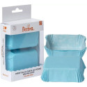 Confezione da 36 pirottini azzurri per mini plumcake in carta da forno da 8x5xh3,2 cm di Decora