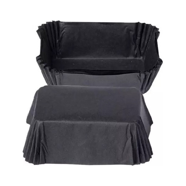 Confezione da 36 pirottini neri per mini plumcake in carta da forno da 8x5xh3,2 cm di Decora
